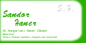 sandor haner business card